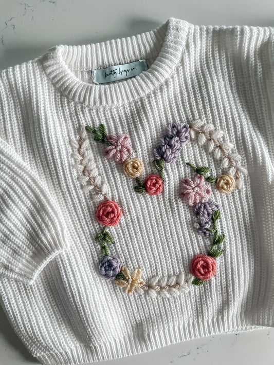 Personalized Sweater in White