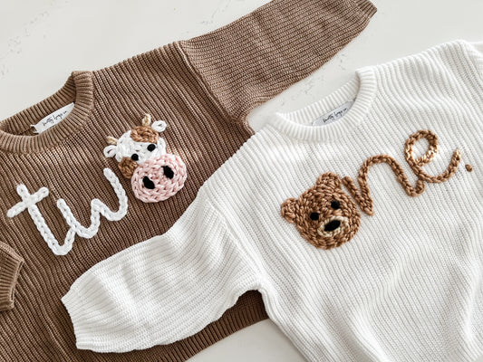 Personalized Sweater in White