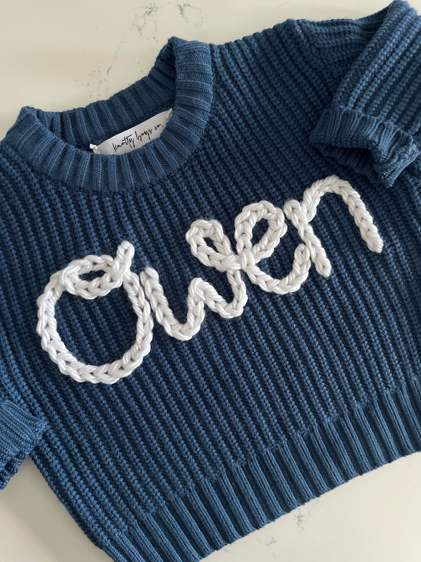 Personalized Sweater in Navy